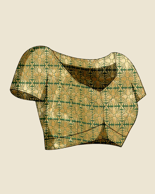 Green Color Banarasi Lichi Soft Silk Weaving With Gold Jari Butti  (Docomo-Green-sd_at)