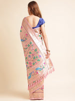 Load image into Gallery viewer, Pink Color Kanchipuram Paithani Saree With Trending Zari Weaving Work (Pamela-Pink-sd_at)
