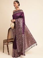 Load image into Gallery viewer, Wine Color Kanchipuram Paithani Saree With Trending Zari Weaving Work (SNL-Wine-sd_at)
