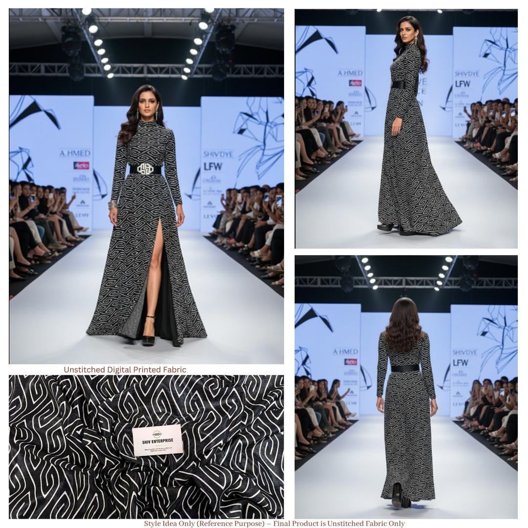 Digital Printed Premium Unstitched Fabric Material For All Designer OutFit-DC-029