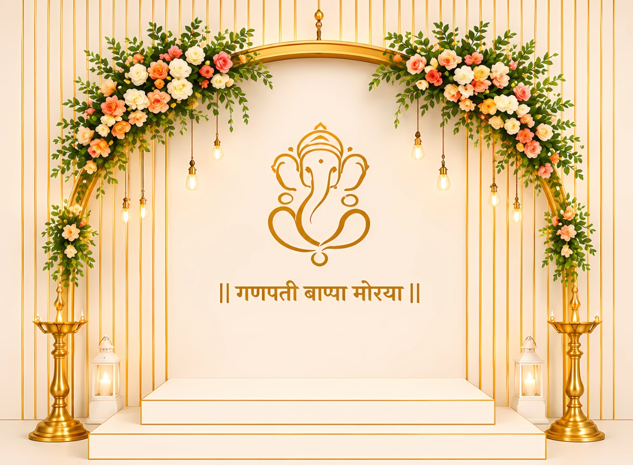 Premium Multicolour Decorative Backdrop for Mandir, Pooja Room & Home Wall Decor