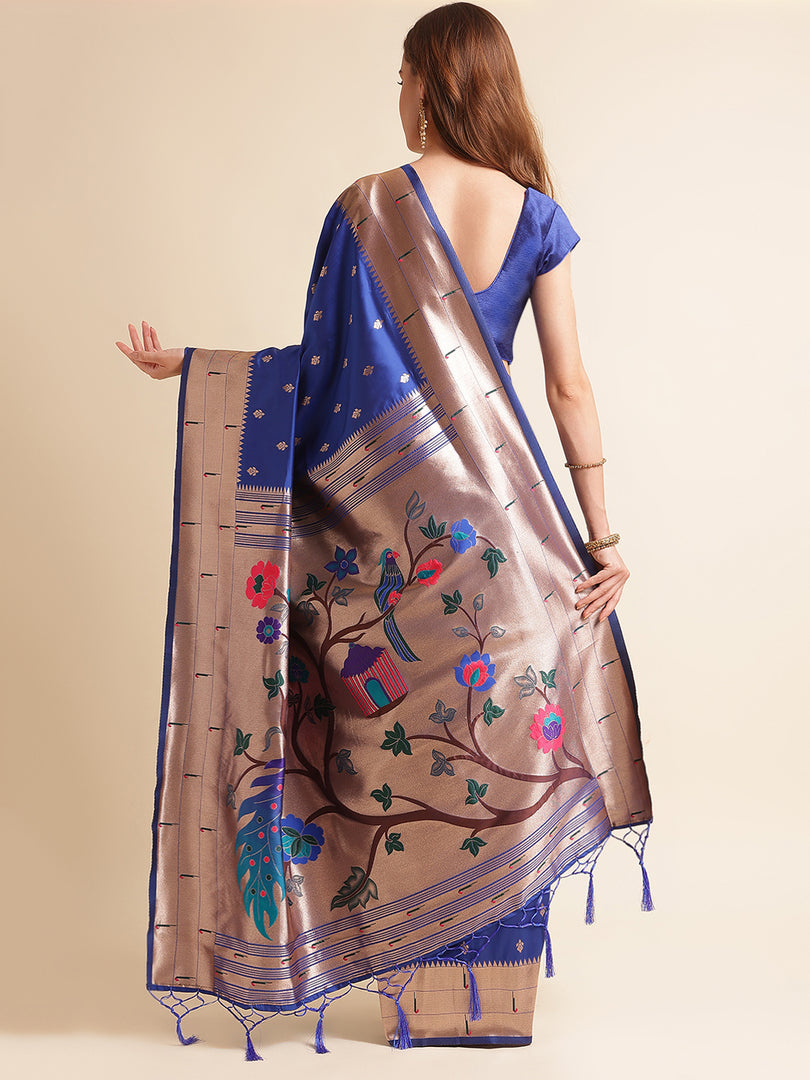 Royal Blue Color Banarasi Silk Saree (Venue-Royal Blue-sd_at)