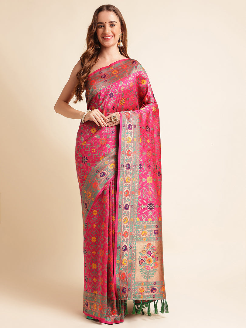 Pink Color Banarasi Silk Saree (Harrier-Pink-sd_at)