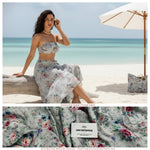 Load image into Gallery viewer, Sartin Georgette Digital Printed Floral Fabric | Premium Unstitched Material DC-006
