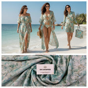 Premium Satin Georgette Digital Printed Fabric – Unstitched Fabric for All Outfits - DC-002