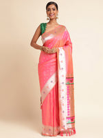 Load image into Gallery viewer, Pink Color Banarasi Soft Silk Handloom Weaving Silk Saree (Mayura-Pink-sd_at)
