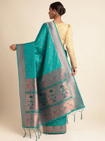 Load image into Gallery viewer, Light Blue Color Banarasi Soft Silk Handloom Weaving Silk Saree (Shalimar-Light Blue-sd_at)
