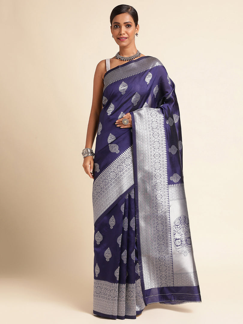 Blue Color Soft Banarasi Silk Saree (Khwaish-Blue-sd_at)