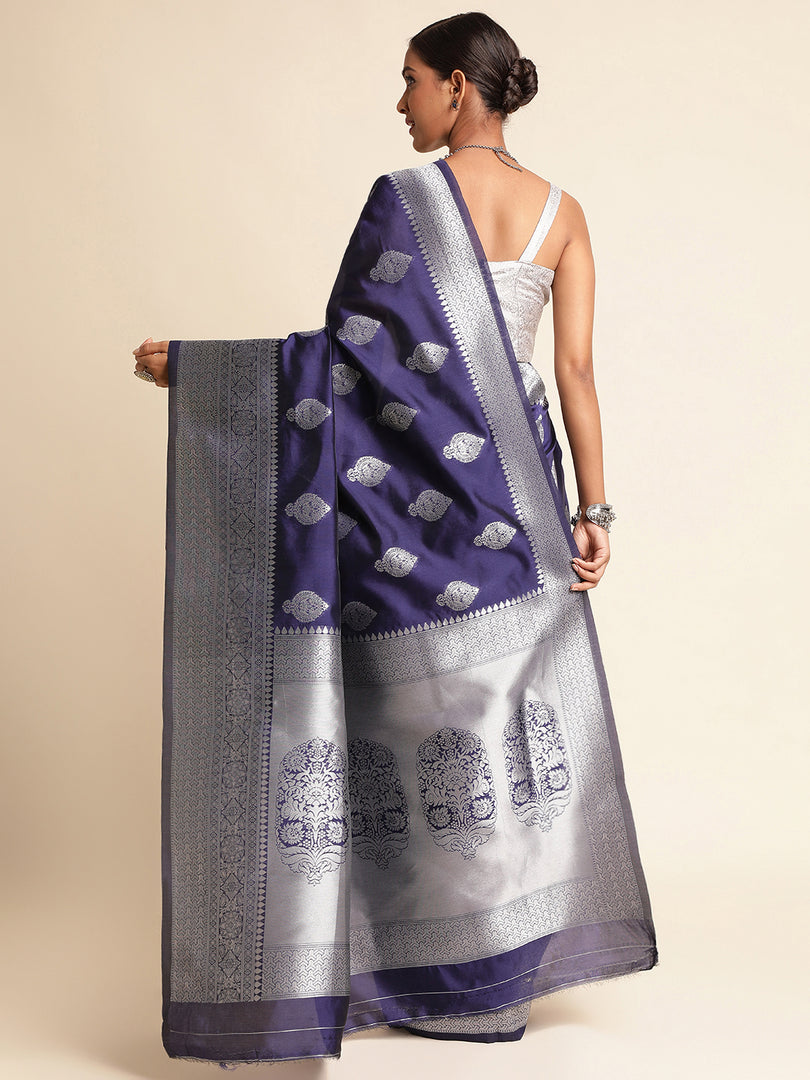 Blue Color Soft Banarasi Silk Saree (Khwaish-Blue-sd_at)