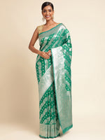 Load image into Gallery viewer, Green Color Banarasi Silk Saree(Laher-Green-sd_at)
