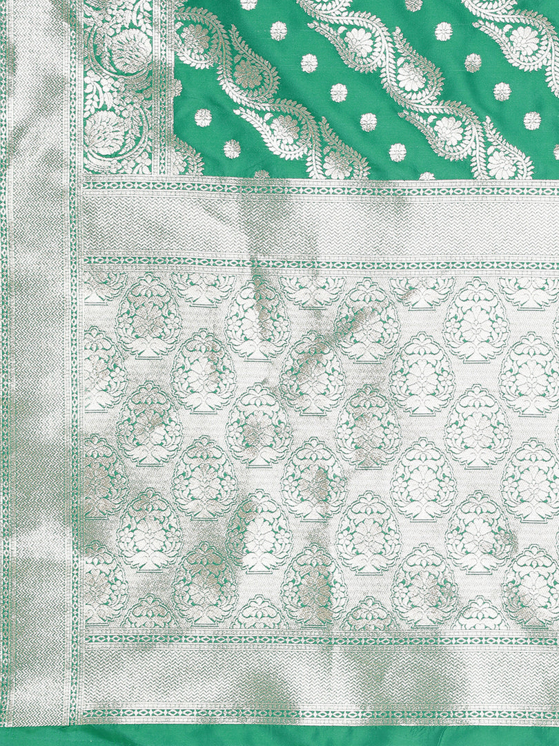 Green Color Banarasi Silk Saree(Laher-Green-sd_at)