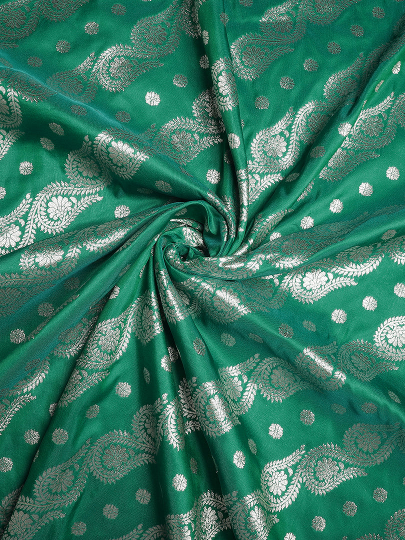 Green Color Banarasi Silk Saree(Laher-Green-sd_at)