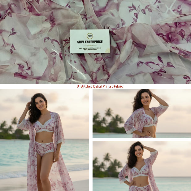 Digital Printed Premium Unstitched Fabric Material For All Designer OutFit-DC-023