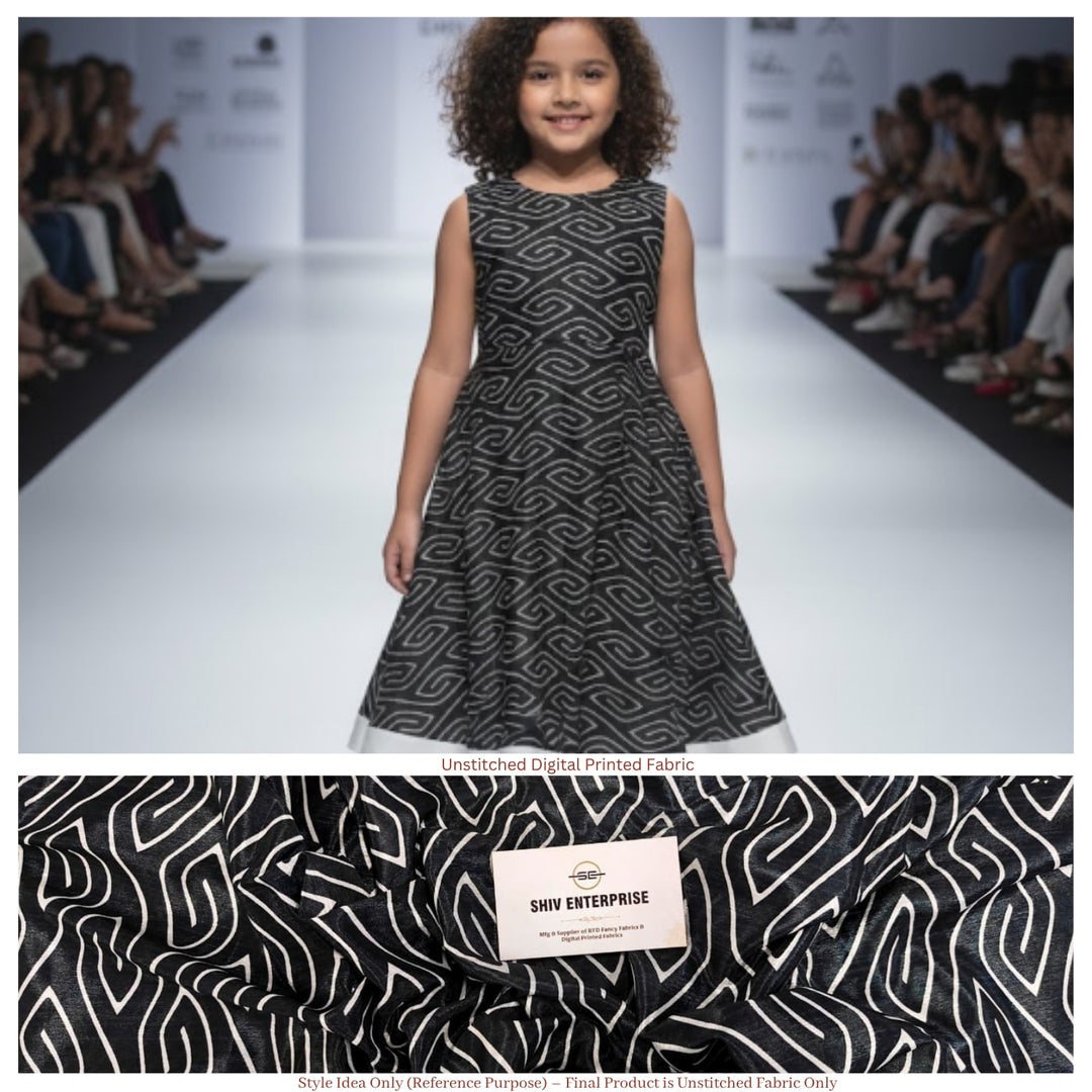 Digital Printed Premium Unstitched Fabric Material For All Designer OutFit-DC-029