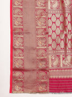 Load image into Gallery viewer, Wine Color Banarasi Silk Saree With Zari Weaving Work (Bullet-Wine-sd_at)
