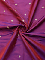 Load image into Gallery viewer, Wine Color Banarasi Lichi Silk Saree (Gomti-Wine-sd_at)
