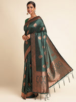 Load image into Gallery viewer, Green Color Banarasi Lichi Silk Saree (Avatar-Green-sd_at)
