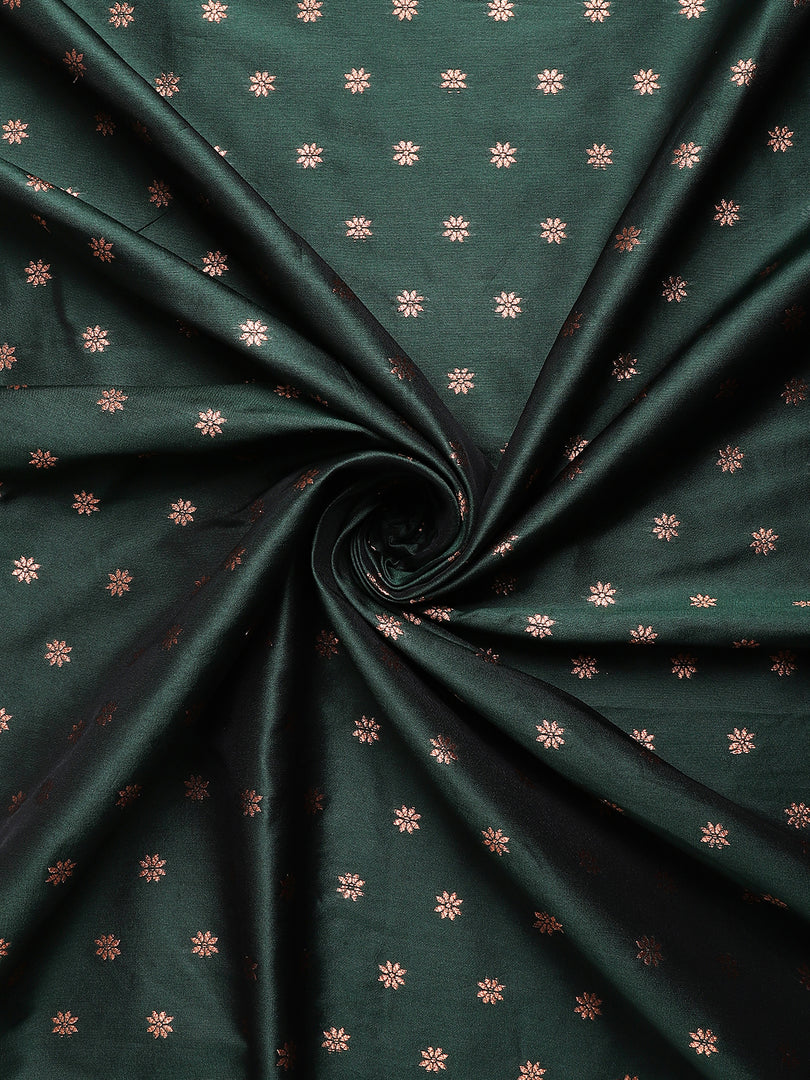 Green Color Banarasi Lichi Soft Silk Weaving With Gold Jari Butti (Star Paithani-Green-sd_at)