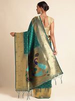 Load image into Gallery viewer, Green Color Banarasi Lichi Silk Saree (Tanvi-Green-sd_at)
