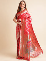 Load image into Gallery viewer, Red Color Paithanii Silk Saree With Zari Weaving Work (Loveline-Red-sd_at)
