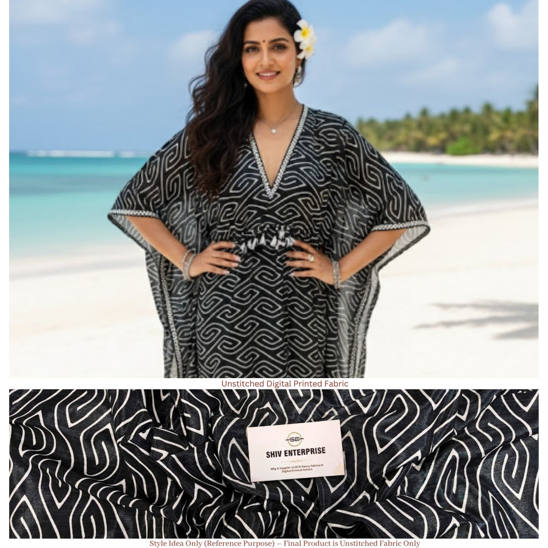 Digital Printed Premium Unstitched Fabric Material For All Designer OutFit-DC-029