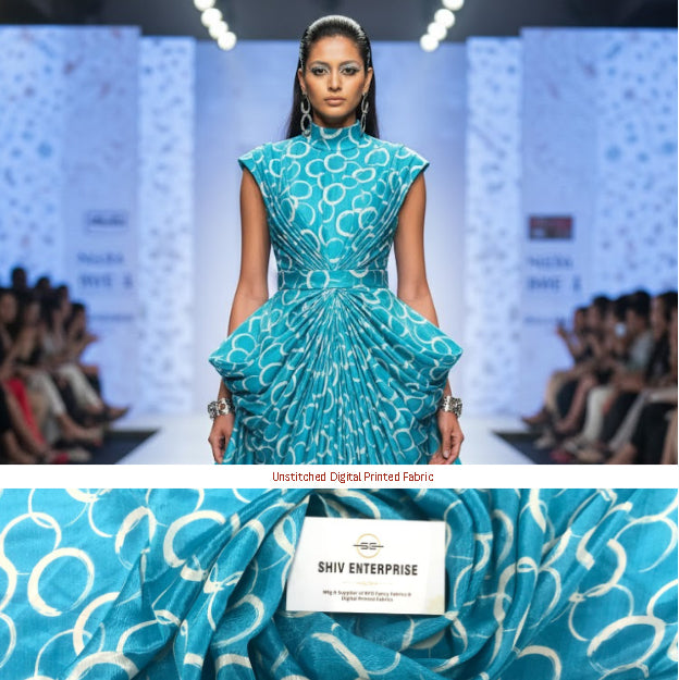 Digital Printed Premium Unstitched Fabric Material For All Designer OutFit-DC-008