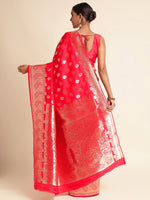 Load image into Gallery viewer, Gajri Color Banarasi Lichi Silk Saree (Mannat-Gajri-sd_at)
