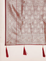 Load image into Gallery viewer, Maroon Color Banarasi Lichi Silk Saree (Bahurani-Maroon-sd_at)
