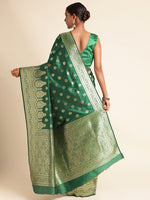 Load image into Gallery viewer, Green Color Banarasi Lichi Soft Silk Weaving With Gold Jari Butti (Anarkali-Green-sd_at)
