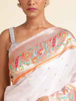 Load image into Gallery viewer, White Color Soft Banarasi Silk Heavy Weaving Saree&nbsp; (Himani-White-sd_at)
