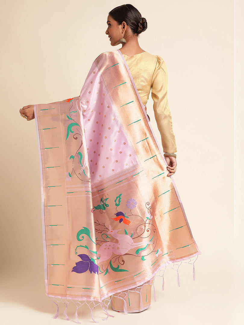 White Color Soft Kanchivram Pethani Silk (Deer-White-sd_at)