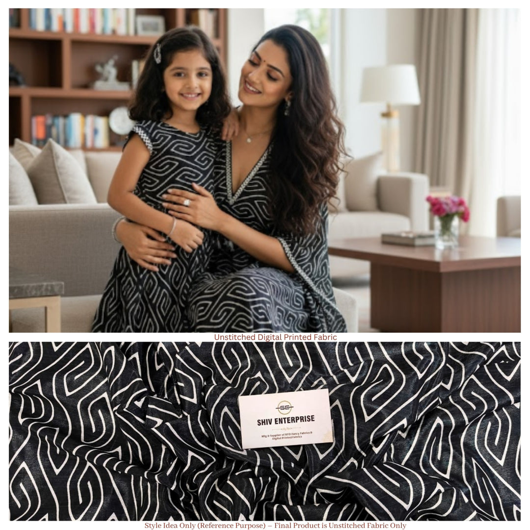 Digital Printed Premium Unstitched Fabric Material For All Designer OutFit-DC-029