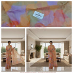 Load image into Gallery viewer, Chinon Digital Printed Pastel Multicolor Fabric – Unstitched Fabric for Gowns, Dresses &amp; Kidswear - DC-004
