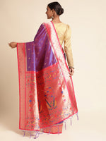 Load image into Gallery viewer, Purple Color Banarasi Soft Silk Handloom Weaving Silk Saree (Mayura-Purple-sd_at)
