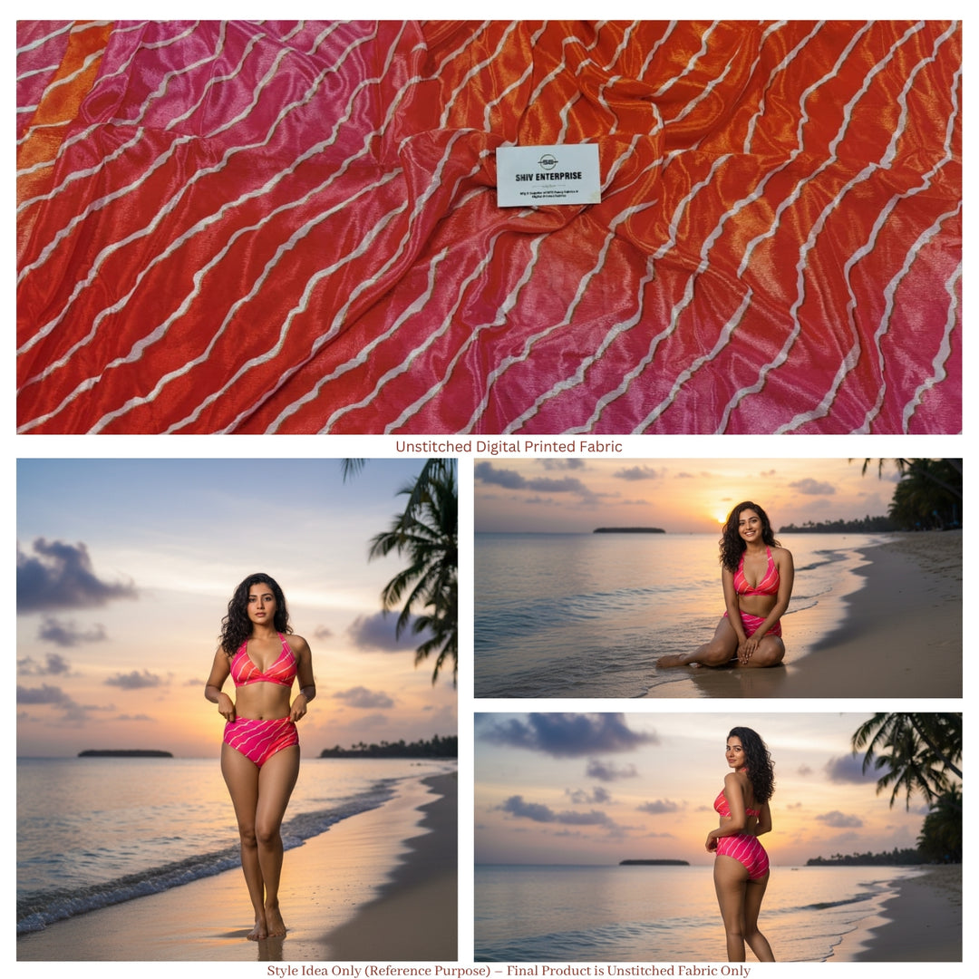 Premium Chinon Digital Printed Ombre Fabric – Designer Unstitched Fabric for Multiple Outfits-DC-001