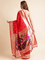 Load image into Gallery viewer, Red Color Kanchipuram Paithani Saree With Trending Zari Weaving Work (RRR-Red-sd_at)
