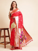 Load image into Gallery viewer, Red Color Kanchipuram Paithani Saree With Trending Zari Weaving Work (RRR-Red-sd_at)
