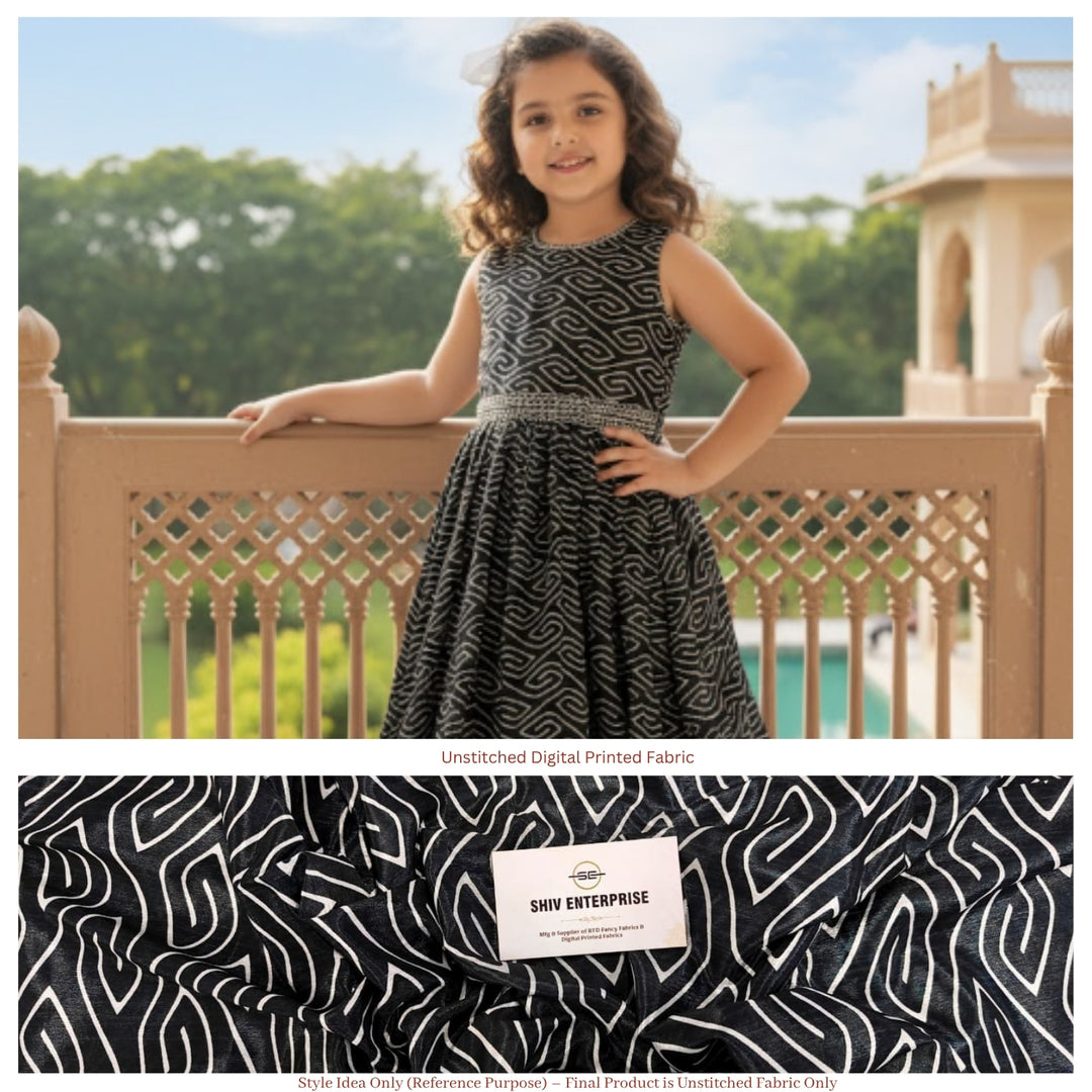 Digital Printed Premium Unstitched Fabric Material For All Designer OutFit-DC-029