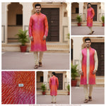 Load image into Gallery viewer, Premium Chinon Digital Printed Ombre Fabric – Designer Unstitched Fabric for Multiple Outfits-DC-001
