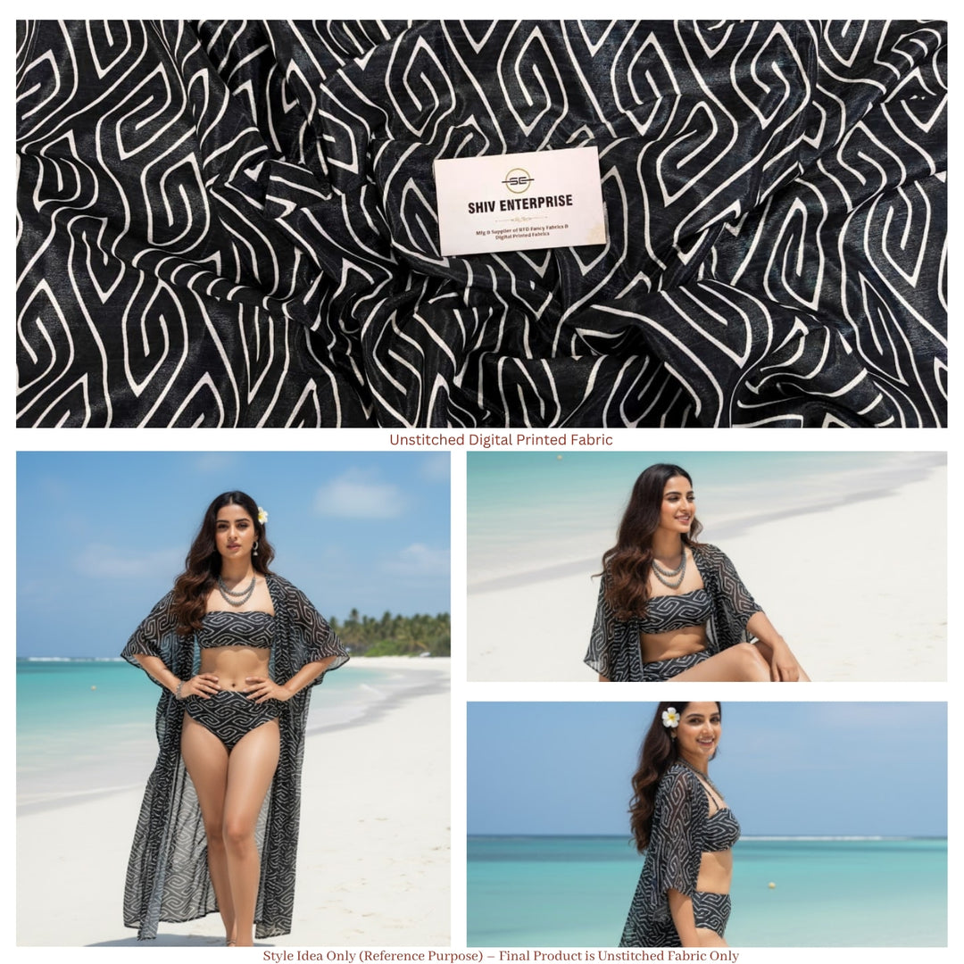 Digital Printed Premium Unstitched Fabric Material For All Designer OutFit-DC-029