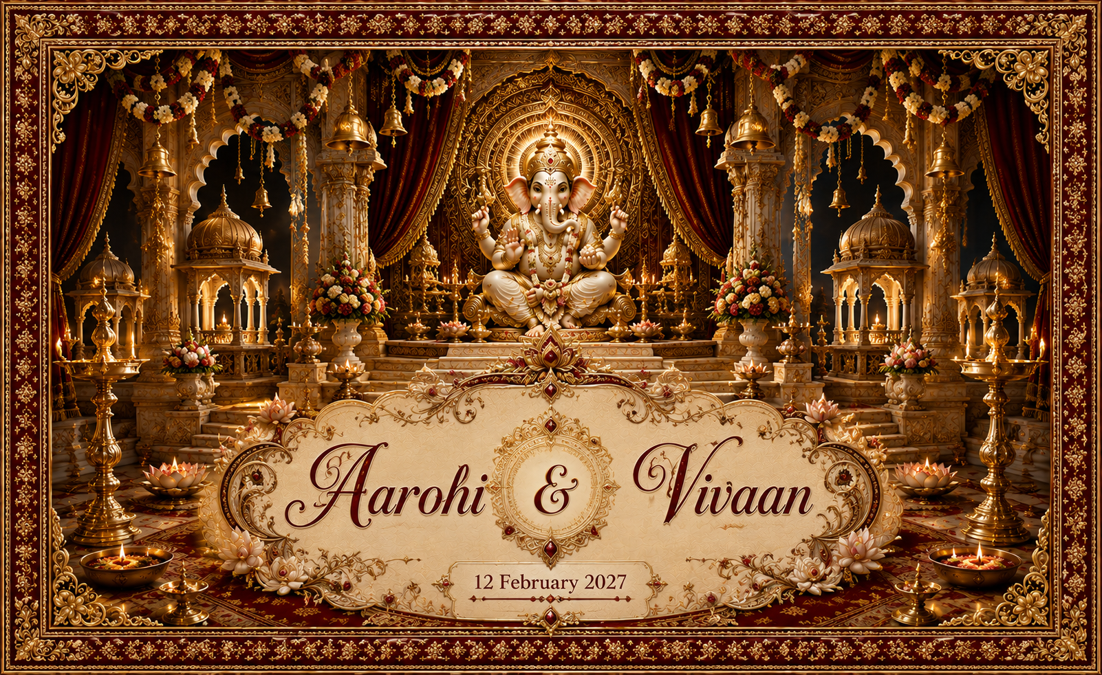 Ganesh Royal Night Mandap personalized Antarpat