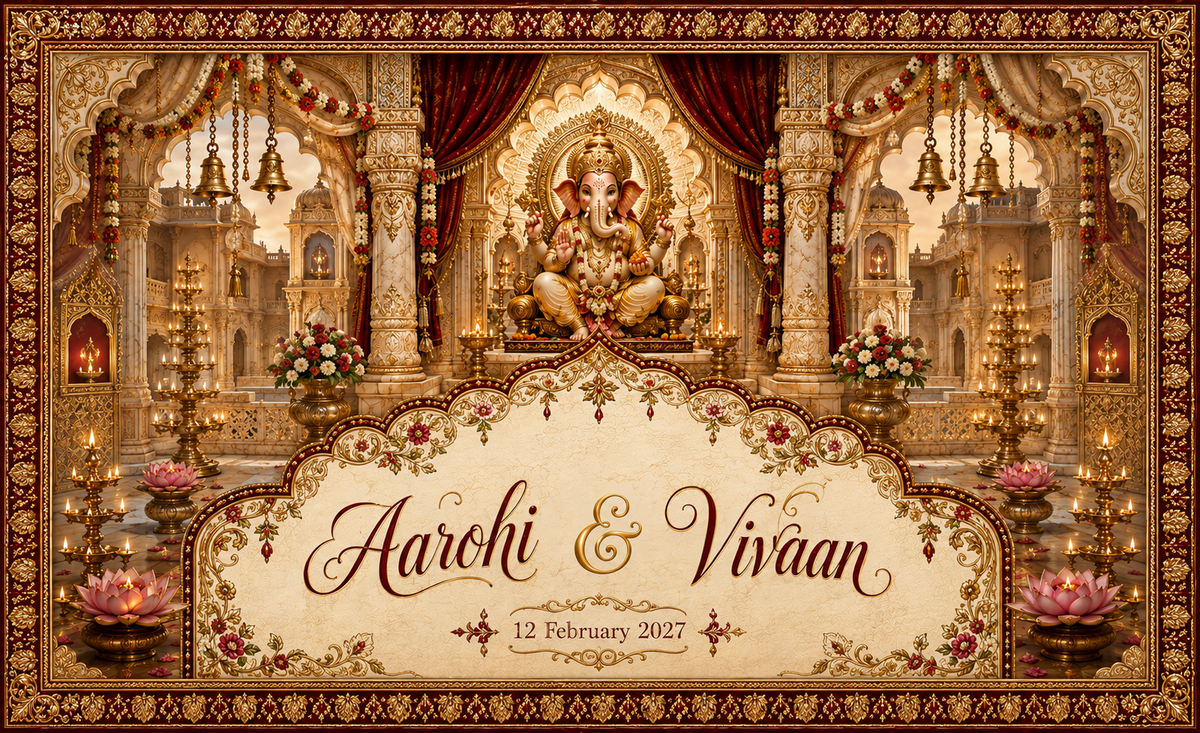 Ganesh Floral Arch Sanctum personalized Antarpat