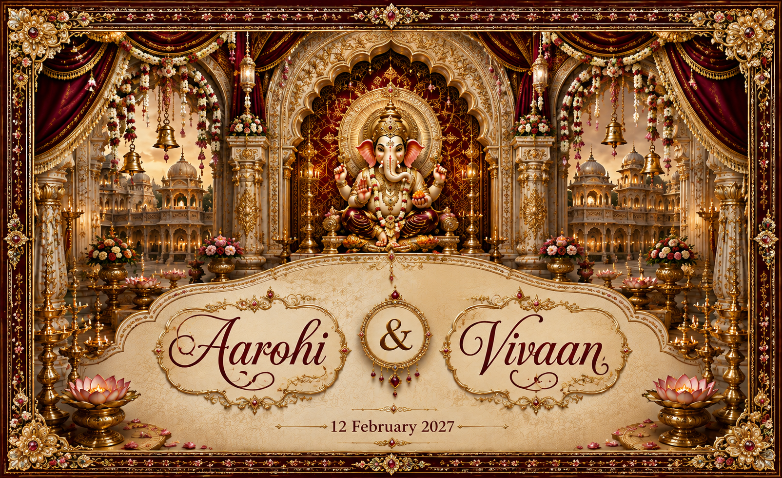 Ganesh Ruby Palace Darbar personalized Antarpat
