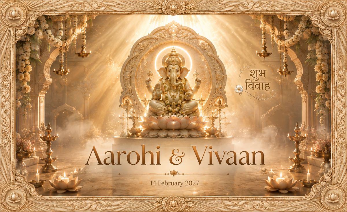 AP-001-18 Divine Ganesh Lotus Sanctum Personalized Antarpat