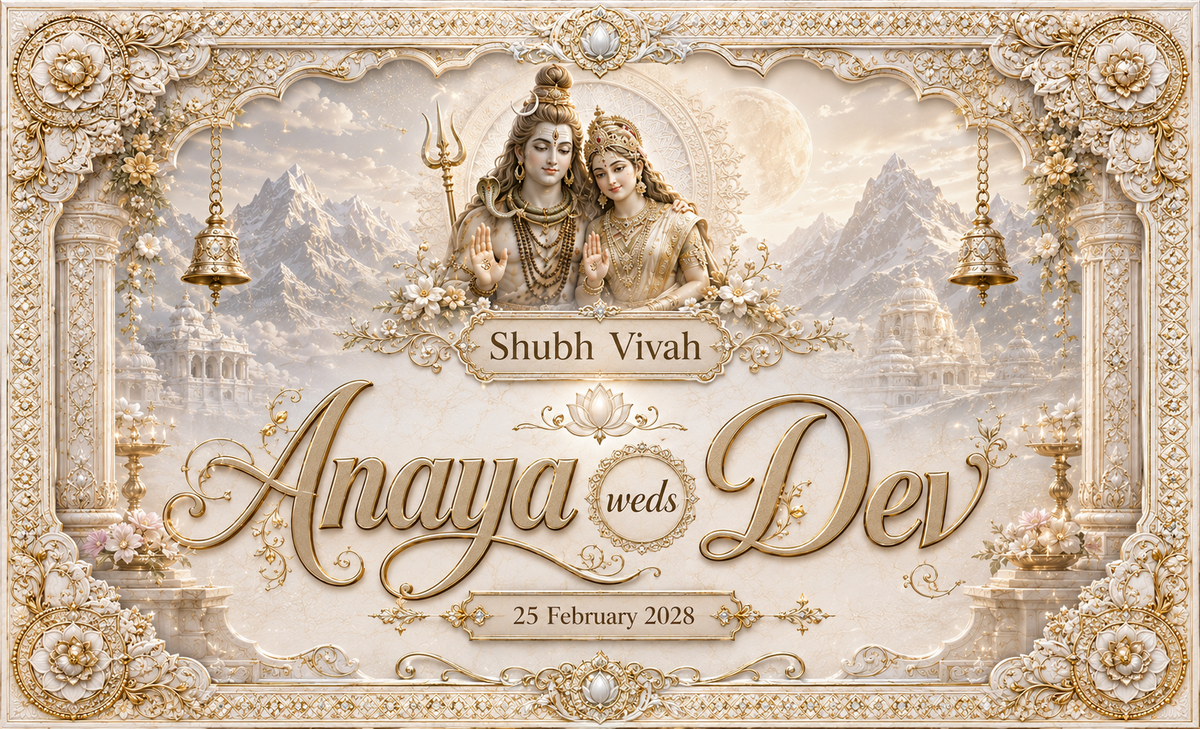 AP-002-5 Ivory Shiv Parvati Moonlit Kailash Personalized Antarpat