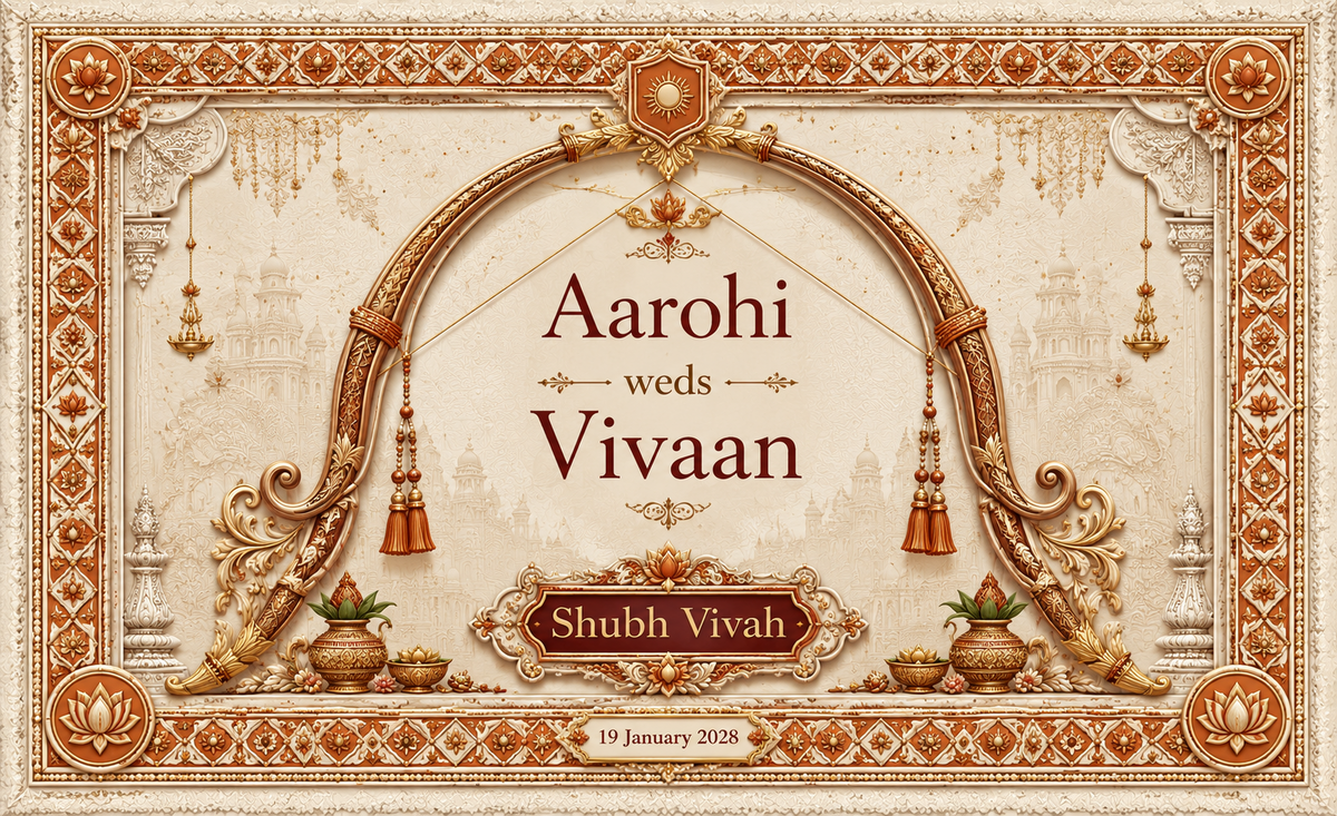 AP-004-4 Ram Sita Sacred Bow Ceremony Personalized Antarpat