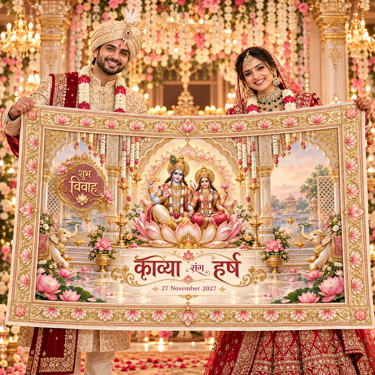 AP-005-7 Lakshmi Narayan pink lotus wedding Antrapat lifestyle