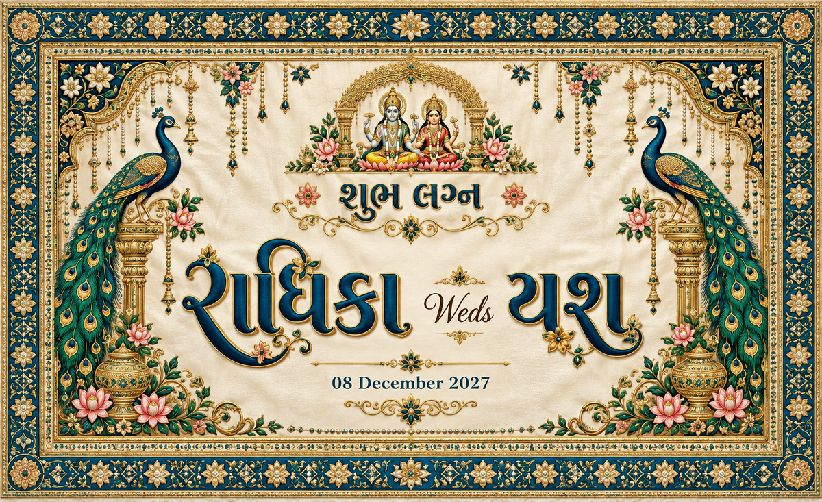 AP-005-8 Lakshmi Narayan peacock personalized wedding Antarpat