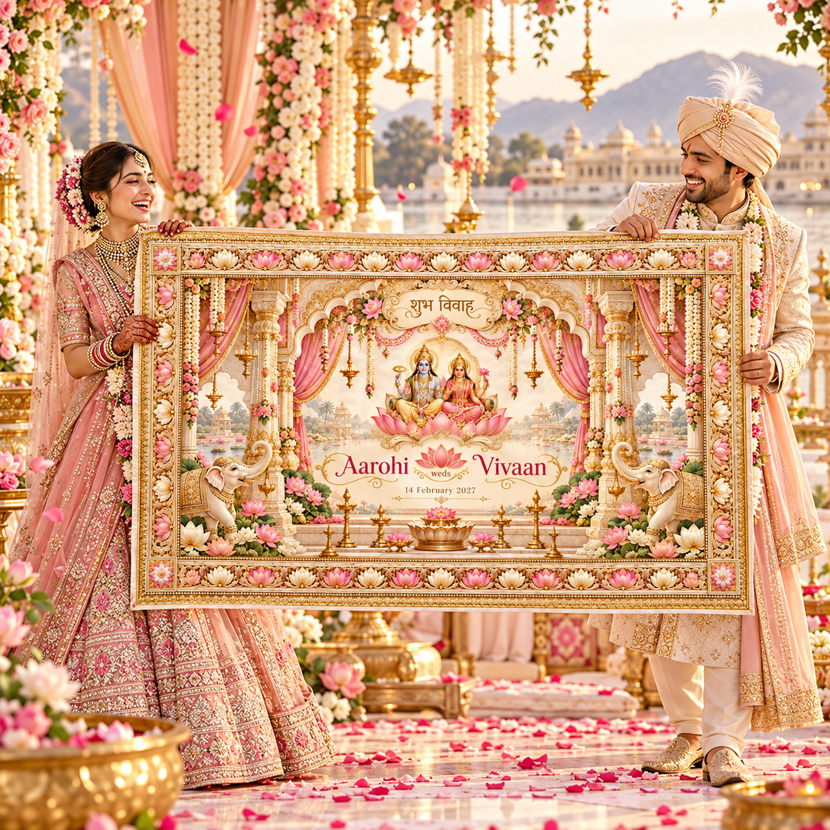 Lakshmi Narayan Mangalik Antrapat destination wedding presentation AP-005