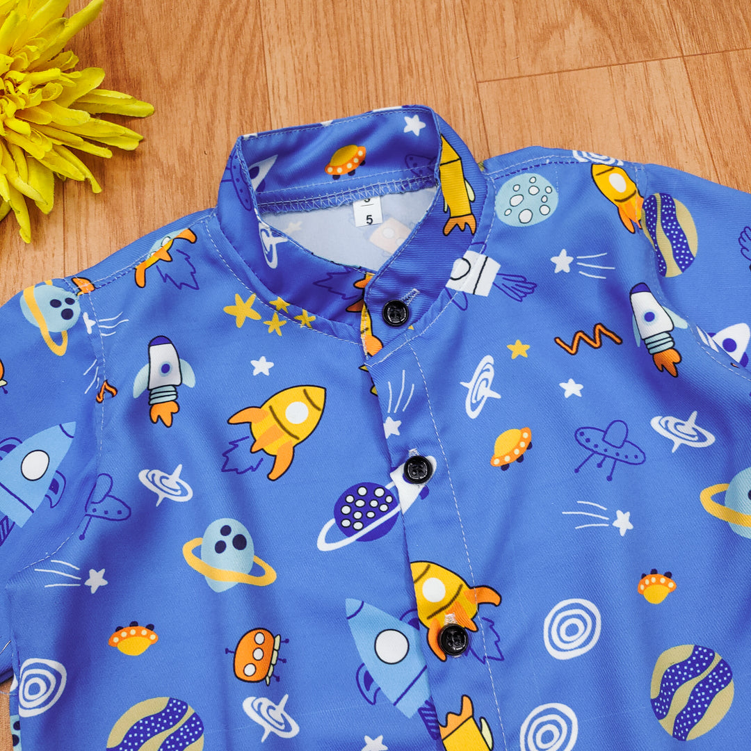 Kids' Space Adventure Shirt and Shorts Set for Boy by MAGNITE(BB_25276)